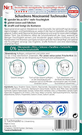 Tuchmaske Niacinamid Schaebens