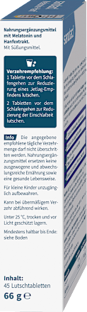 Melatonin + Hanf Lutschtabletten 45 St sanotact