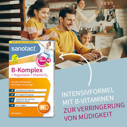 B-Komplex + Magnesium + Vitamin D3 Tabletten 40 St sanotact