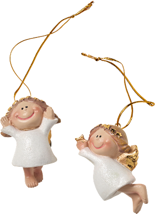 Polyengel, weiß-gold Dekorieren & Einrichten