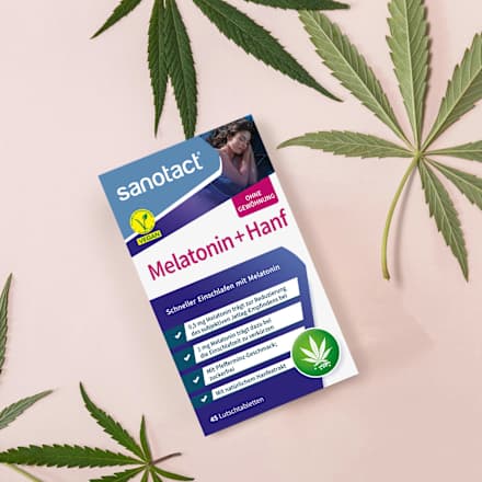 Melatonin + Hanf Lutschtabletten 45 St sanotact