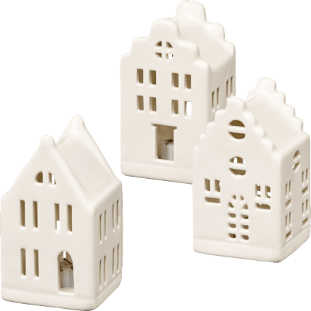 LED Porzellanhaus, weiß matt (10 cm) Dekorieren & Einrichten