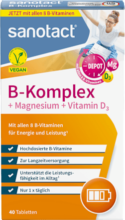 B-Komplex + Magnesium + Vitamin D3 Tabletten 40 St sanotact