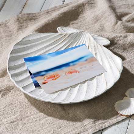 Muschelschale, weiß-gold Dekorieren & Einrichten