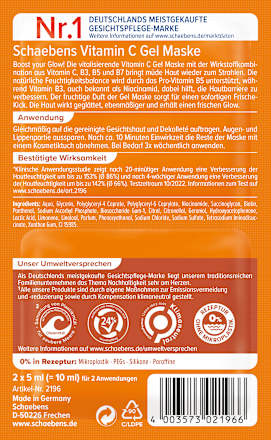Gesichtsgelmaske Vitamin C Schaebens