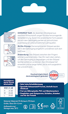 Ohrstöpsel Soft Ohropax