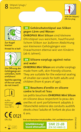 Ohrstöpsel Gehörschutz Mini Ohropax
