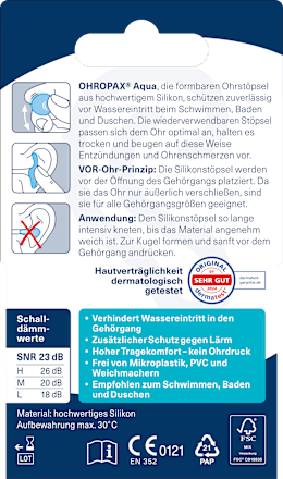 Ohrstöpsel Aqua Ohropax