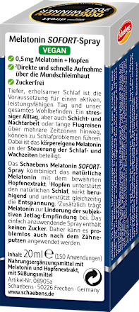 Melatonin Sofort-Spray Duo-Komplex Schaebens