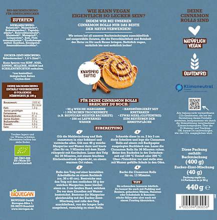 Backmischung, Meine Cinnamon Rolls BIOVEGAN