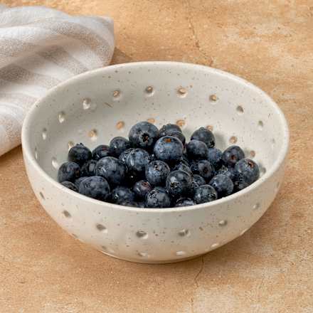 Obstschale/Sieb aus Keramik für Früchte, offwhite Dekorieren & Einrichten