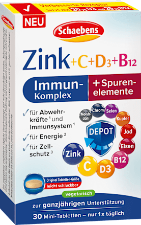 Immun-Kur Zink + C + D3 + B12  Schaebens