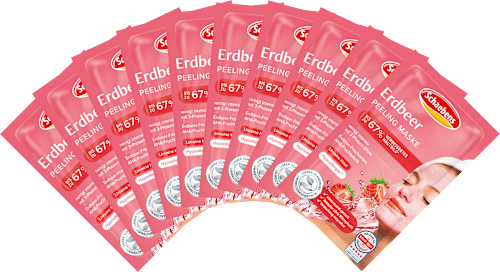 Gesichtsmaske Peeling Erdbeere (10 St x2x6 ml) Schaebens