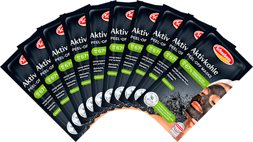 Gesichtsmaske peel off Aktivkohle (10 St.x2x8 ml) Schaebens