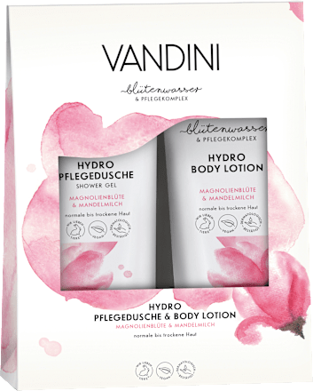 Geschenkset Hydro Körperpflege Pflegedusche & Body Lotion VANDINI