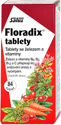 tablety se železem a vitamíny Floradix