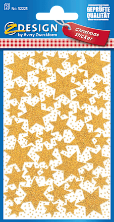 Sticker Weihnachten Sterne Gold AVERY Zweckform