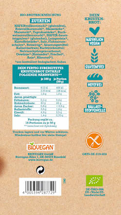 Backmischung, Mein Krustenbrot, glutenfrei BIOVEGAN
