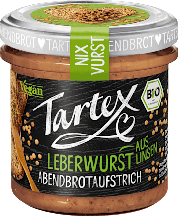 Brotaufstrich, Leberwurst aus Linsen Tartex