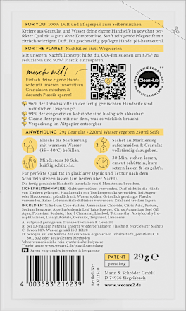 Handseifen-Granulat Ingwer und Bergamotte we:care²