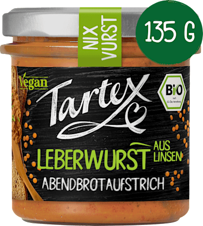 Brotaufstrich, Leberwurst aus Linsen Tartex