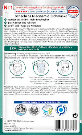 Tuchmaske Niacinamid  Schaebens