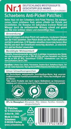 Anti Pickel Patches unreine Haut Schaebens