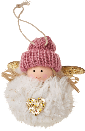 Fellengel, rosa-weiß Dekorieren & Einrichten