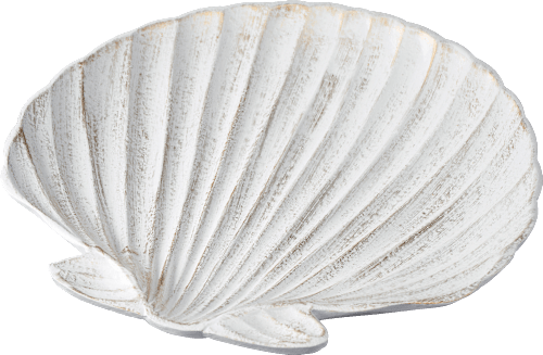Muschelschale, weiß-gold Dekorieren & Einrichten