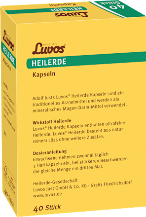 Heilerde Kapseln bei Sodbrennen Luvos Heilerde