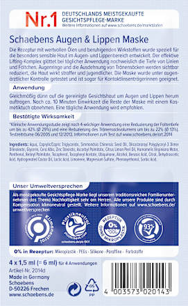 Maske Augen & Lippen (4x1,5 ml) Schaebens