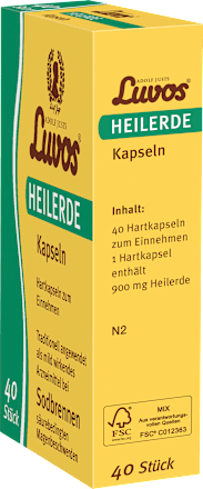 Heilerde Kapseln bei Sodbrennen Luvos Heilerde