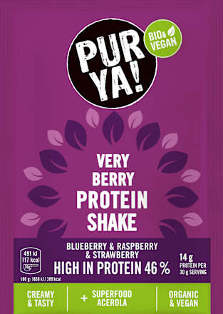 Proteinpulver 46% Very Berry, Blueberry & Raspberry & Strawberry mit Acerola PURYA!