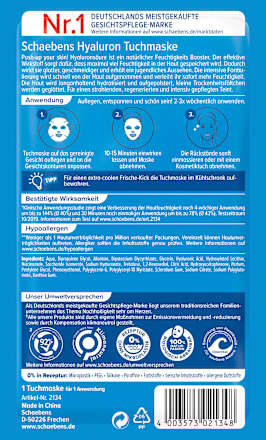 Tuchmaske Hyaluron  Schaebens