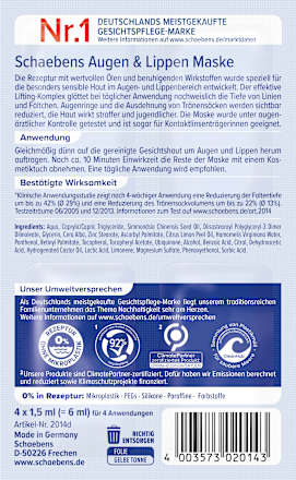 Maske Augen & Lippen (4x1,5 ml) Schaebens