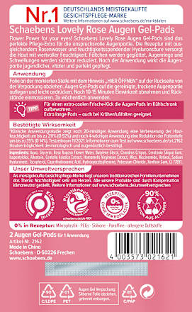 Augenpads Lovely Rose (1 Paar) Schaebens