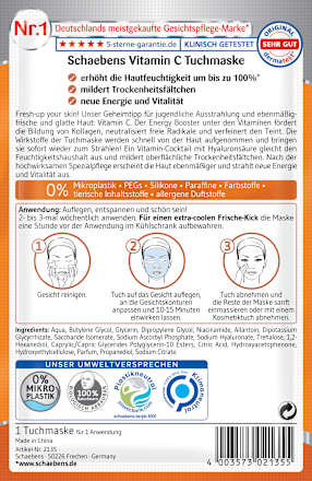 Maschera Vitamina C Energy Booster  Schaebens