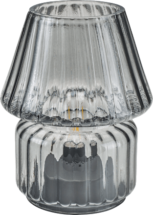 LED Tischlampe, Glas, schwarz (20 cm) Dekorieren & Einrichten