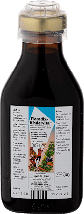 Floradix Kindervital®  tonik s vitaminima C, D, E, A, vitaminima B skupine, kalcijem i biljnim ekstraktima  - tekući dodatak prehrani Salus