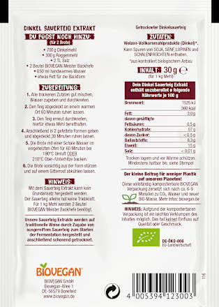 Mein Dinkel Sauerteig Extrakt BIOVEGAN