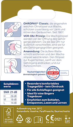 Ohrstöpsel Classic Ohropax