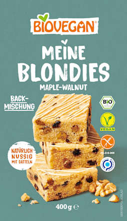 Backmischung Blondies, Maple Walnut, glutenfrei BIOVEGAN