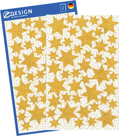 Sticker Weihnachten Sterne Gold AVERY Zweckform
