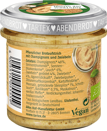Brotaufstrich, Champignon Zwiebel Tartex