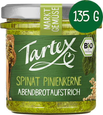Brotaufstrich, Spinat Pinienkerne Tartex