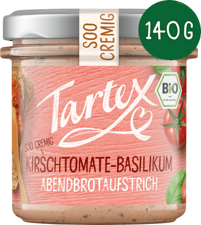 Brotaufstrich Kirschtomate Basilikum Tartex