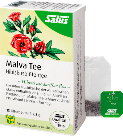 Früchtetee Malva Hibiskusblüten Salus