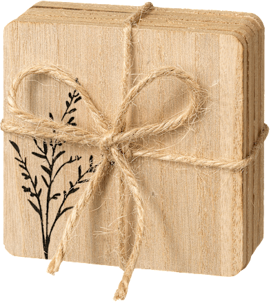 Holzuntersetzer, Gräser, quadratisch Dekorieren & Einrichten