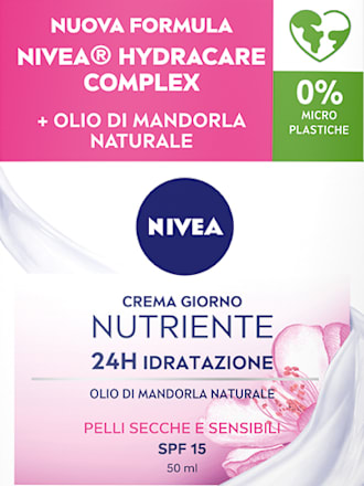 Crema giorno idratante nutriente con olio di mandorla naturale Hydracare Complex NIVEA