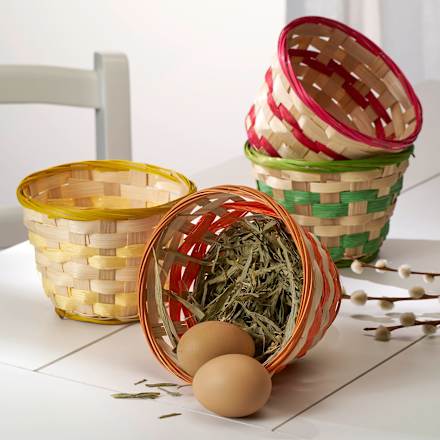 Osterkorb, klein, rund (14,5x9 cm) Dekorieren & Einrichten